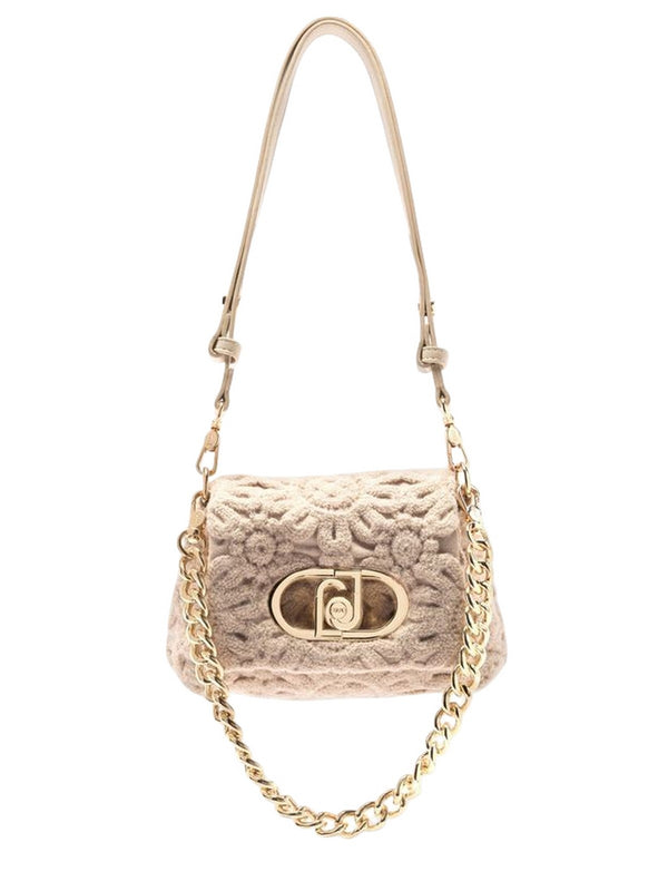 Borse a tracolla Donna Liu Jo - Borsa LaPuffy piccola con ricamo - Beige