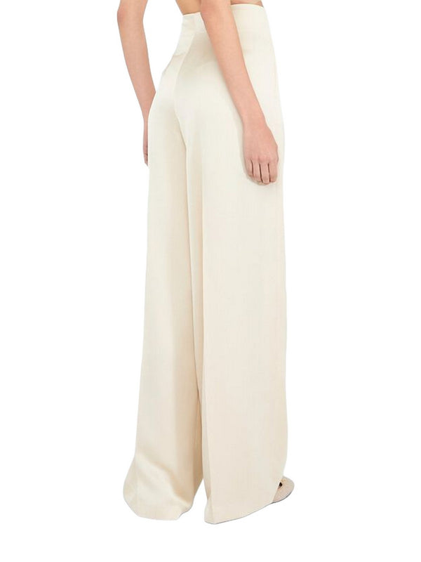 Pantaloni Donna Liu Jo - Pantaloni a palazzo in raso - Bianco