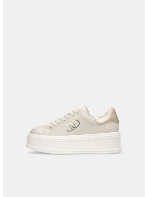 Sneaker Donna LIU JO SHOES - Sneakers platform in pelle - Beige