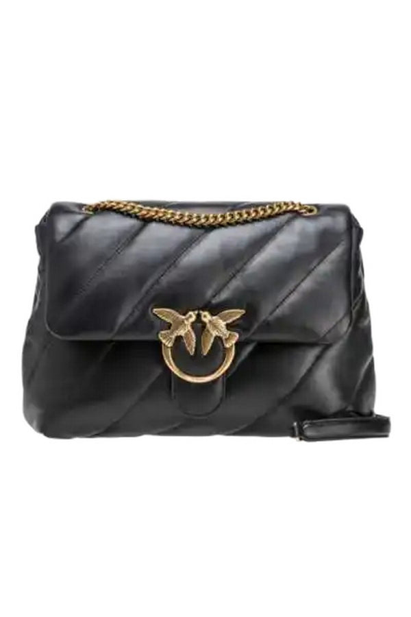 Borse a spalla Donna Pinko - Big Love Bag Puff Maxi Quilt - Nero