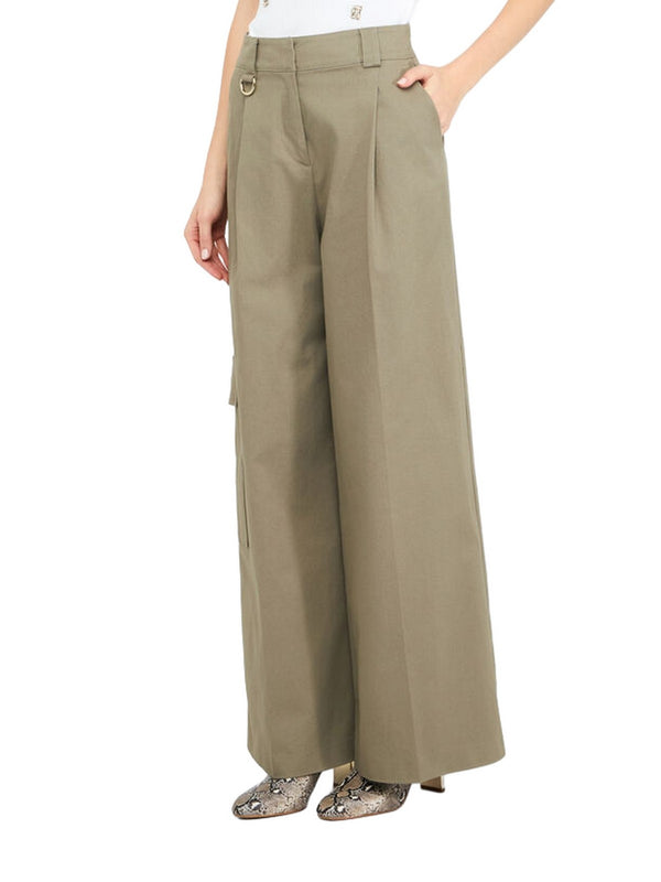 Pantaloni Donna Liu Jo - Pantaloni cargo in cotone - Verde
