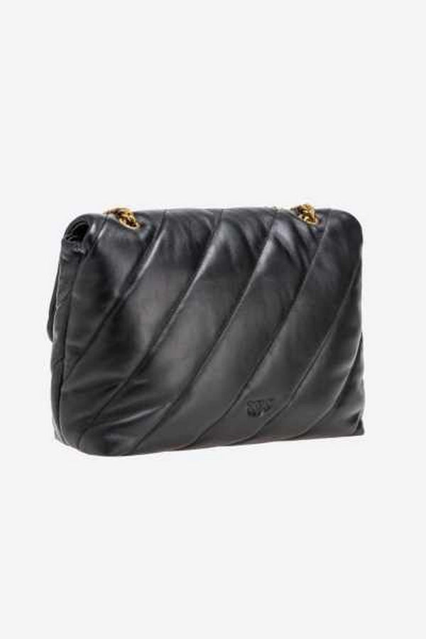 Borse a spalla Donna Pinko - Big Love Bag Puff Maxi Quilt - Nero