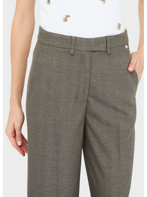 Pantaloni Donna Liu Jo - Pantaloni straight con piega - Verde