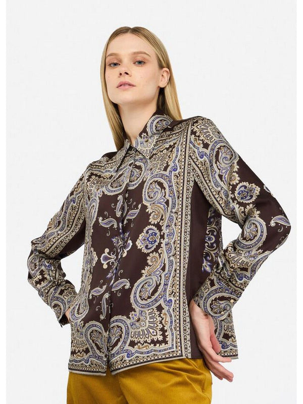Camicie Donna Liu Jo - Camicia in twill stampato - Marrone
