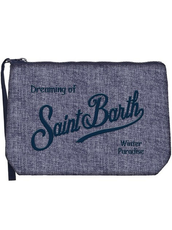 Pochette Uomo Mc2 Saint Barth - Pochette Aline Flannel 61 Blue Navy Emb - Blu