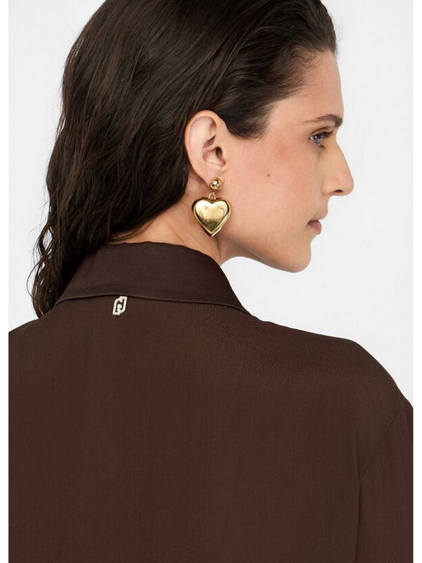 Camicie Donna Liu Jo - Camicia in crêpe de chine - Marrone
