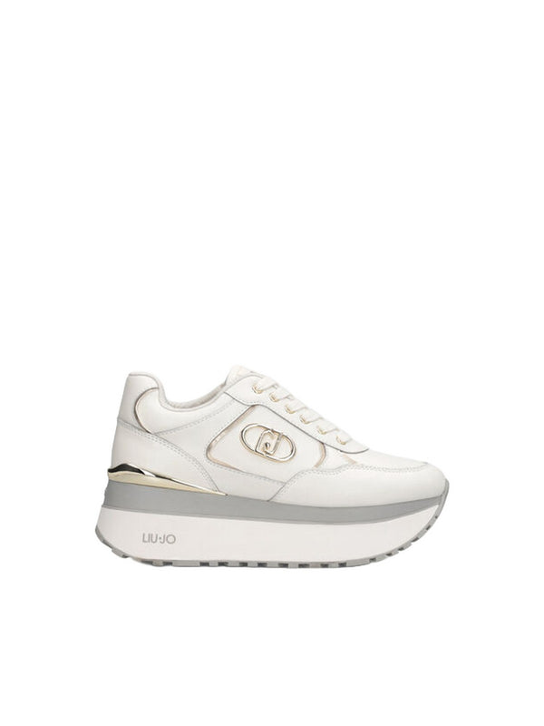 Sneaker Donna LIU JO SHOES - Sneakers super platform in pelle - Bianco
