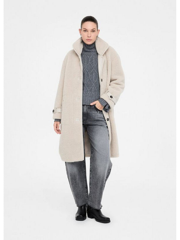 Cappotti Donna Liu Jo - Cappotto in tessuto teddy - Beige