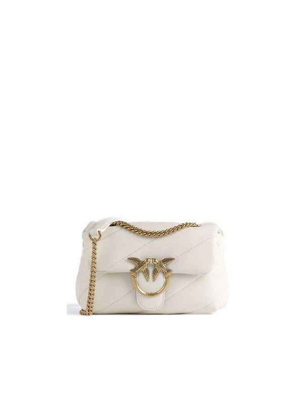 Borse a tracolla Donna Pinko - Mini Love Bag Puff Maxi Quilt - Bianco