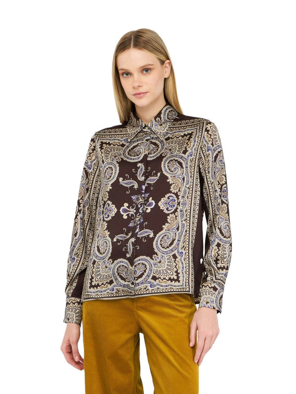 Camicie Donna Liu Jo - Camicia in twill stampato - Marrone