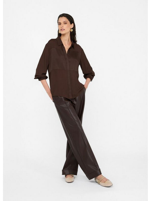 Camicie Donna Liu Jo - Camicia in crêpe de chine - Marrone