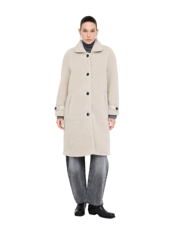 Cappotti Donna Liu Jo - Cappotto in tessuto teddy - Beige