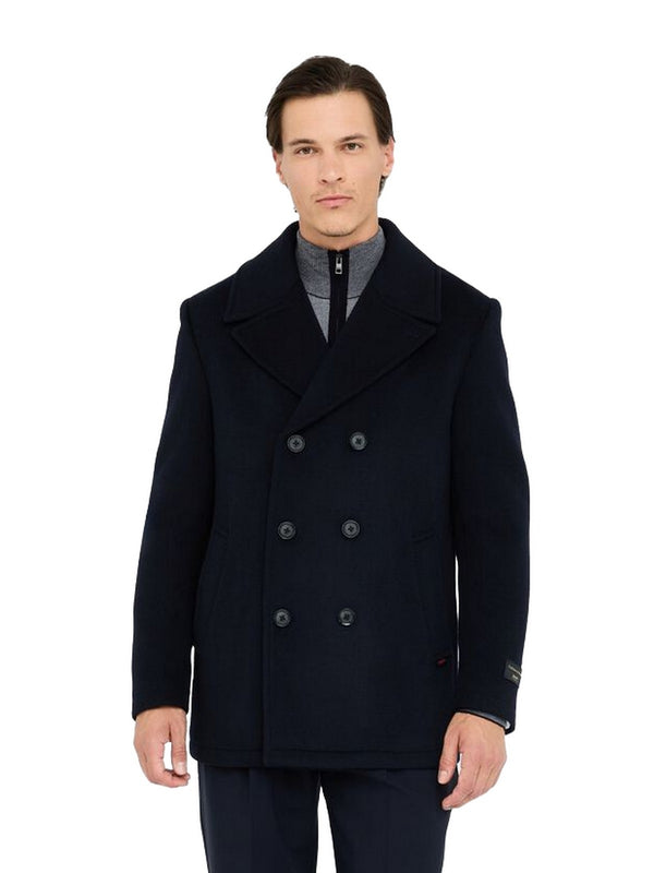 Cappotti Uomo LIU JO UOMO - Peacoat in lana e cashmere - Blu