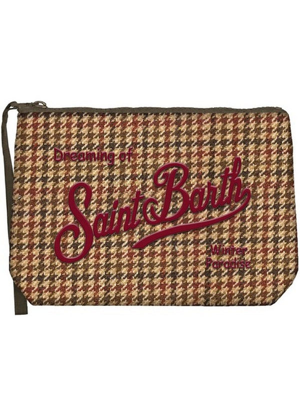 Pochette Uomo Mc2 Saint Barth - Pochette Aline Wool Pied De Poul 46 Emb - Beige