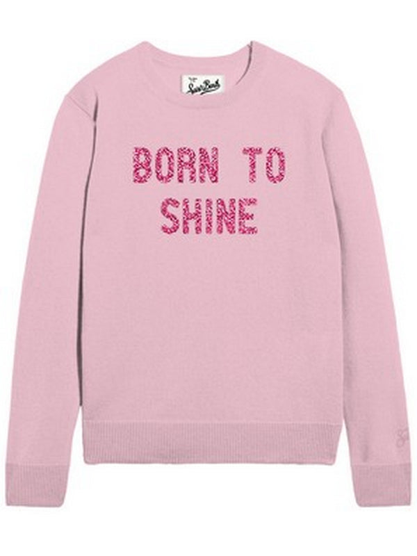 Maglie Donna Mc2 Saint Barth - Maglione Princess in misto cashmere e con jacquard - Rosa