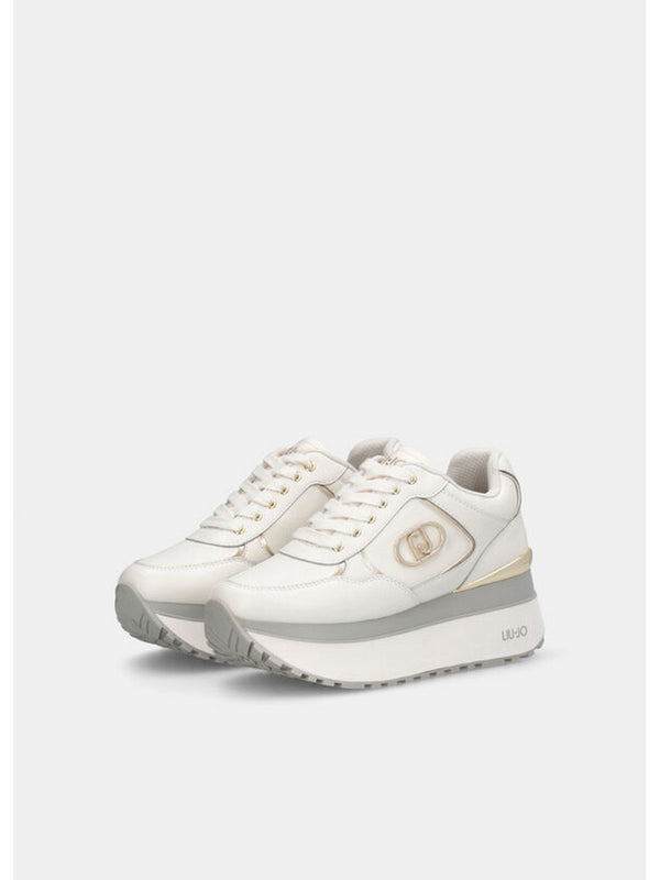 Sneaker Donna LIU JO SHOES - Sneakers super platform in pelle - Bianco