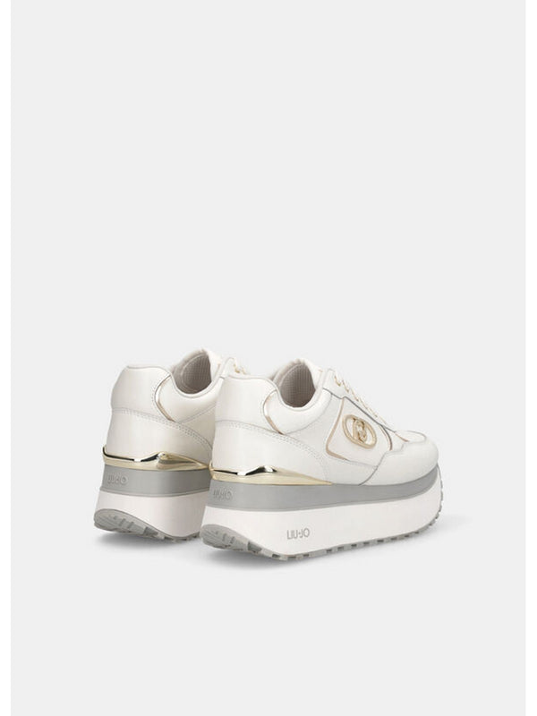 Sneaker Donna LIU JO SHOES - Sneakers super platform in pelle - Bianco