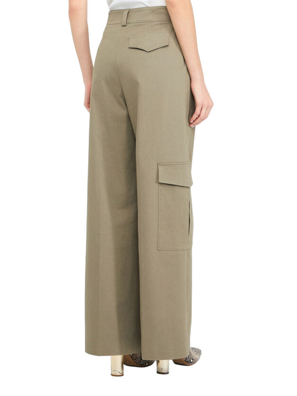 Pantaloni Donna Liu Jo - Pantaloni cargo in cotone - Verde