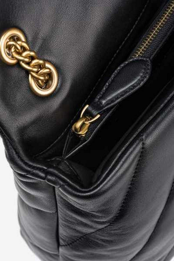 Borse a spalla Donna Pinko - Big Love Bag Puff Maxi Quilt - Nero