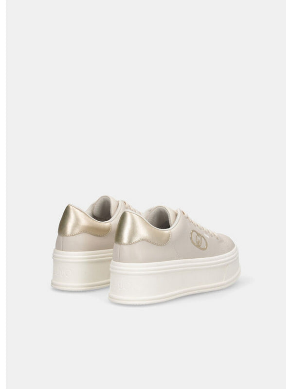 Sneaker Donna LIU JO SHOES - Sneakers platform in pelle - Beige
