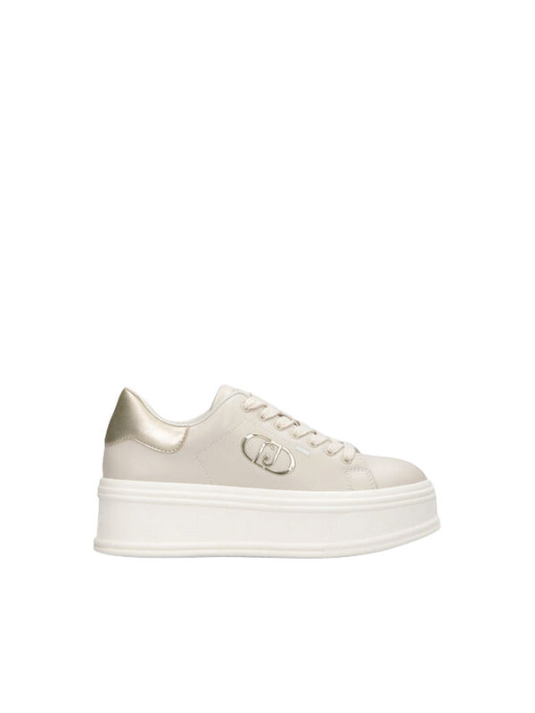 Sneaker Donna LIU JO SHOES - Sneakers platform in pelle - Beige