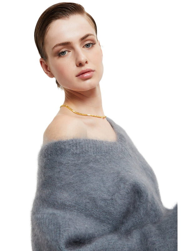 Maglie Donna ottod'Ame - Maglia in lana mohair - Grigio