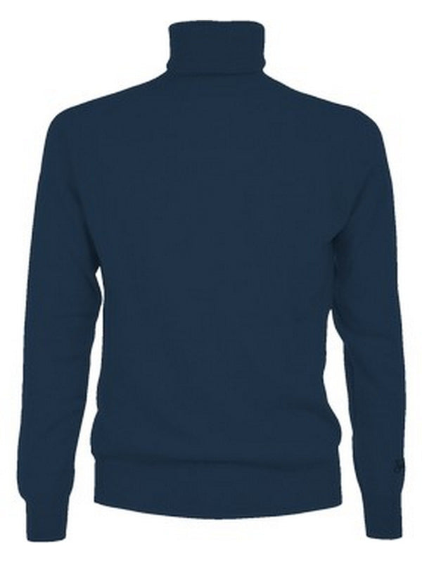 Maglie Uomo Mc2 Saint Barth - Dolcevita Bond in lana merino e cashmere - Blu