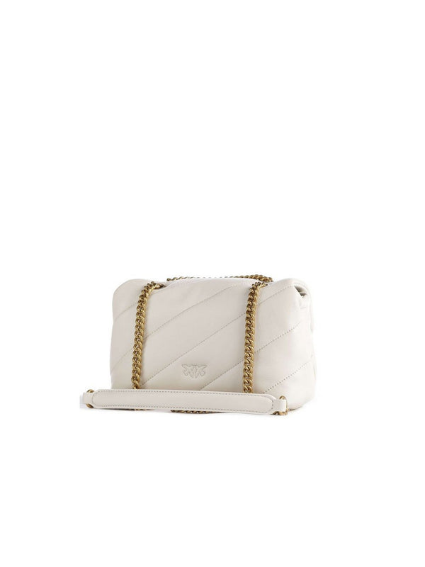 Borse a tracolla Donna Pinko - Mini Love Bag Puff Maxi Quilt - Bianco