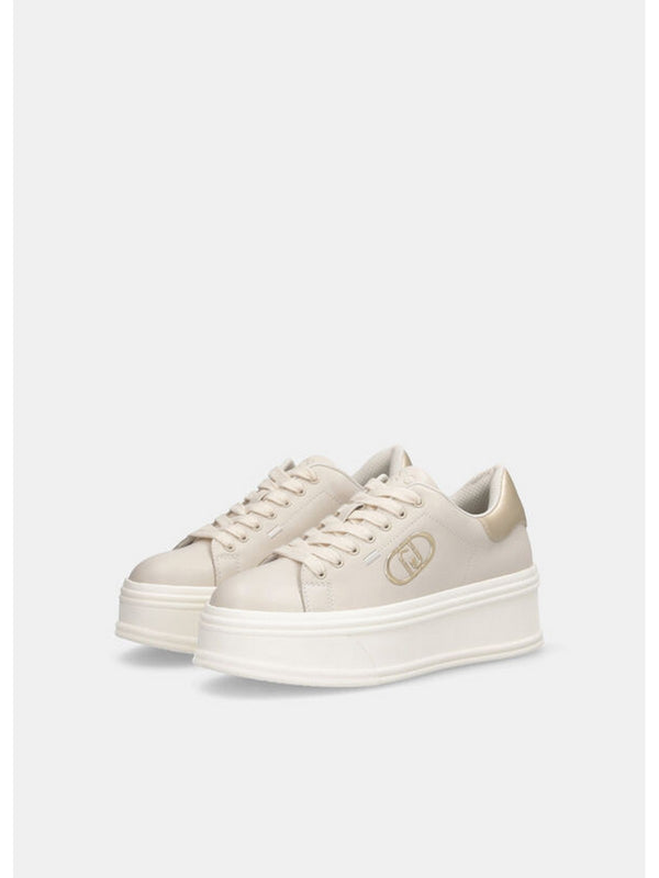 Sneaker Donna LIU JO SHOES - Sneakers platform in pelle - Beige