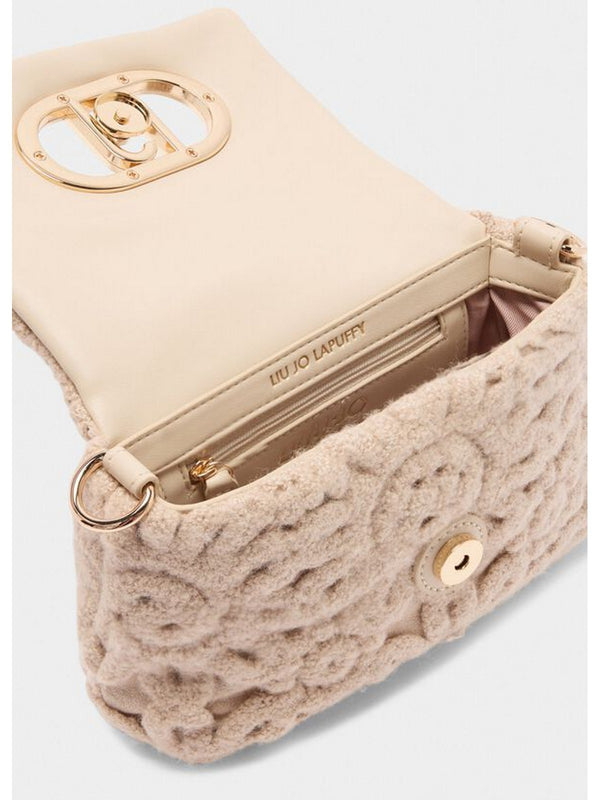 Borse a tracolla Donna Liu Jo - Borsa LaPuffy piccola con ricamo - Beige