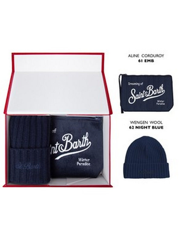 Berretti in maglia Uomo Mc2 Saint Barth - Christmas Box Man City 61 Emb - Blu