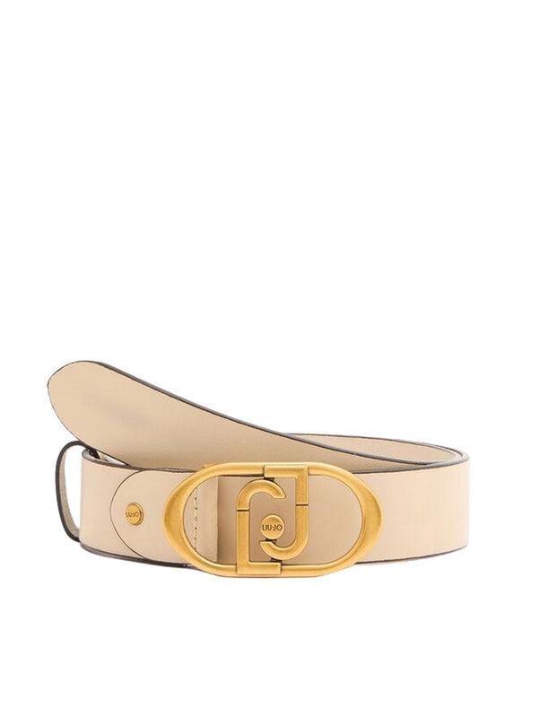 Cinture Donna Liu Jo - Cintura LaPuffy in pelle - Beige