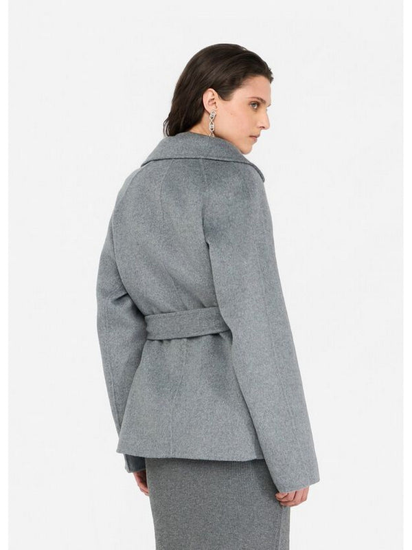 Cappotti Donna Liu Jo - Cappotto in lana con cintura - Grigio