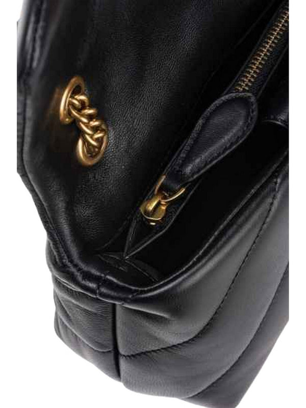 Borse a tracolla Donna Pinko - Mini Love Bag Puff Maxi Quilt - Nero
