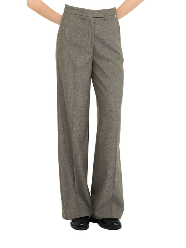 Pantaloni Donna Liu Jo - Pantaloni straight con piega - Verde