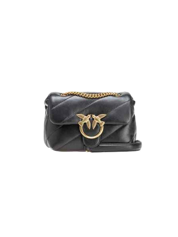 Borse a tracolla Donna Pinko - Mini Love Bag Puff Maxi Quilt - Nero