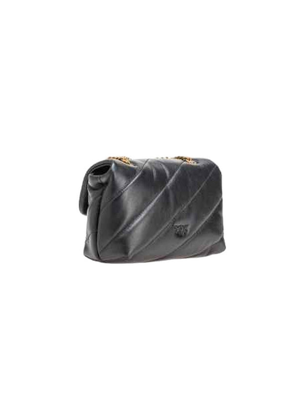 Borse a tracolla Donna Pinko - Mini Love Bag Puff Maxi Quilt - Nero