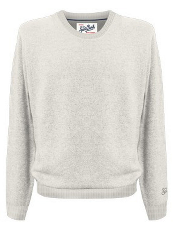 Maglie Uomo Mc2 Saint Barth - Maglione Regent in lana merino e cashmere - Bianco