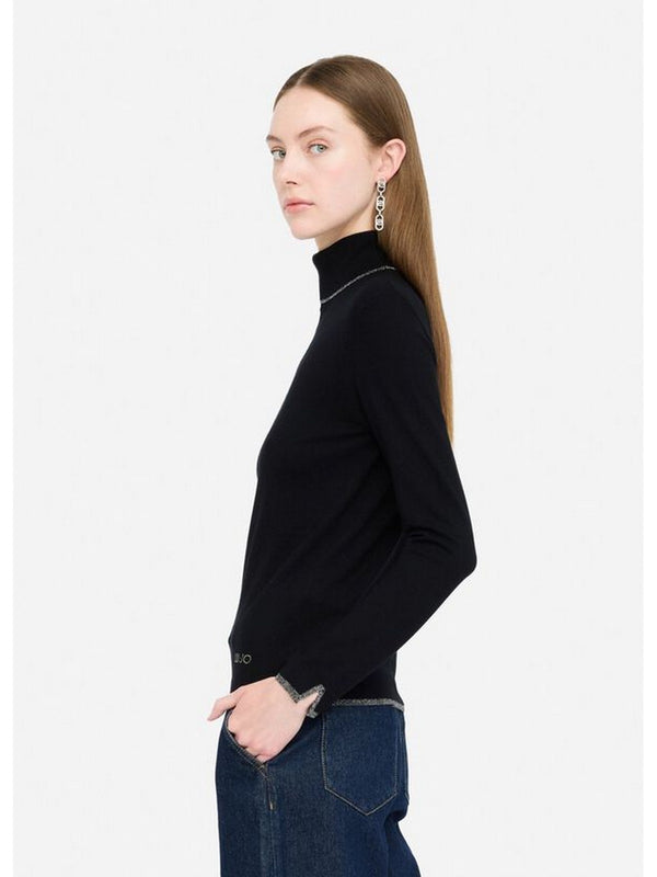 Maglie Donna Liu Jo - Dolcevita con dettagli in lurex® - Nero