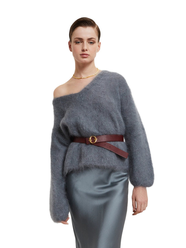 Maglie Donna ottod'Ame - Maglia in lana mohair - Grigio