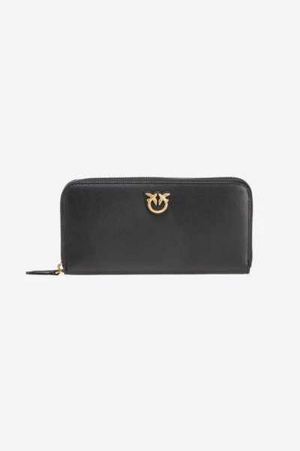 Portafogli Donna Pinko - Portafoglio Ryder Zip-Around In Pelle - Nero