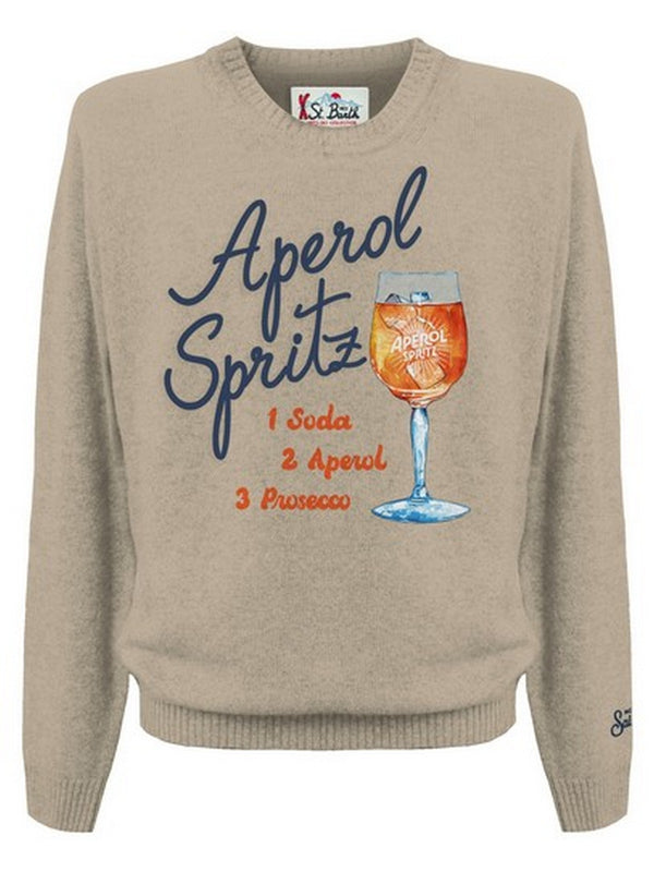 Maglioni Uomo Mc2 Saint Barth - Maglione Heron Drink Spritz 11 Emb - Beige