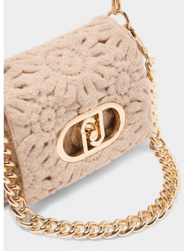 Borse a tracolla Donna Liu Jo - Borsa LaPuffy piccola con ricamo - Beige