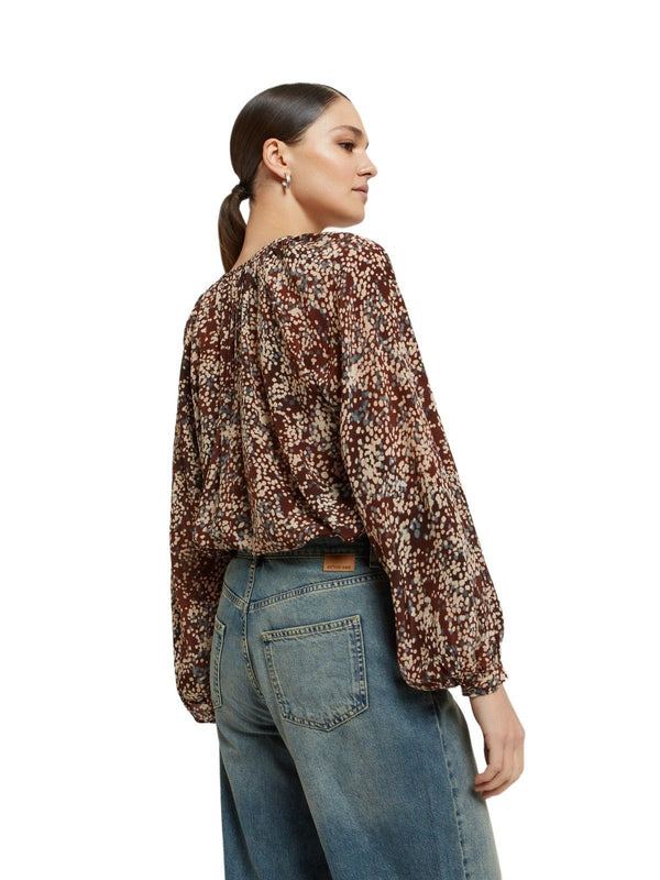 Bluse e camicie Donna ottod'Ame - Blusa in viscosa - Marrone