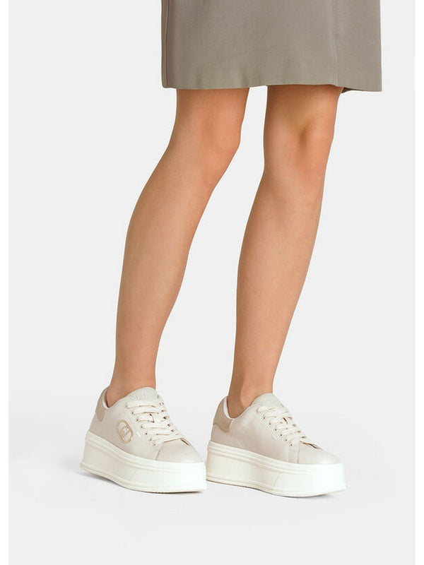 Sneaker Donna LIU JO SHOES - Sneakers platform in pelle - Beige