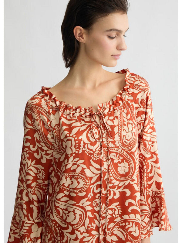 Vestiti casual Donna Liu Jo - Abito in twill stampato - Marrone