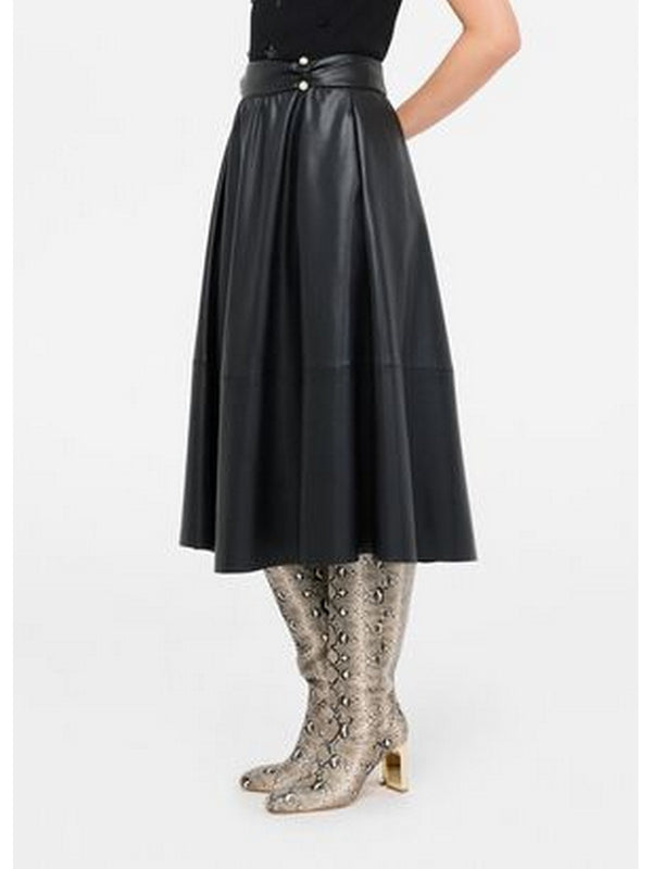 Gonne casual Donna Liu Jo - Gonna in tessuto spalmato - Nero