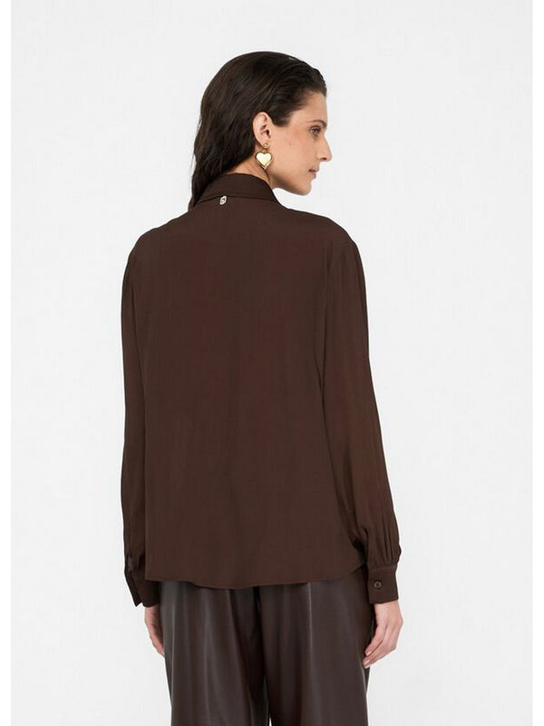 Camicie Donna Liu Jo - Camicia in crêpe de chine - Marrone