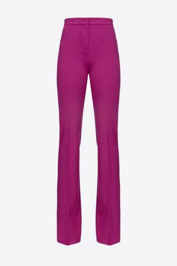 Pantaloni Donna Pinko - Pantaloni Flared Punto Stoffa - Viola