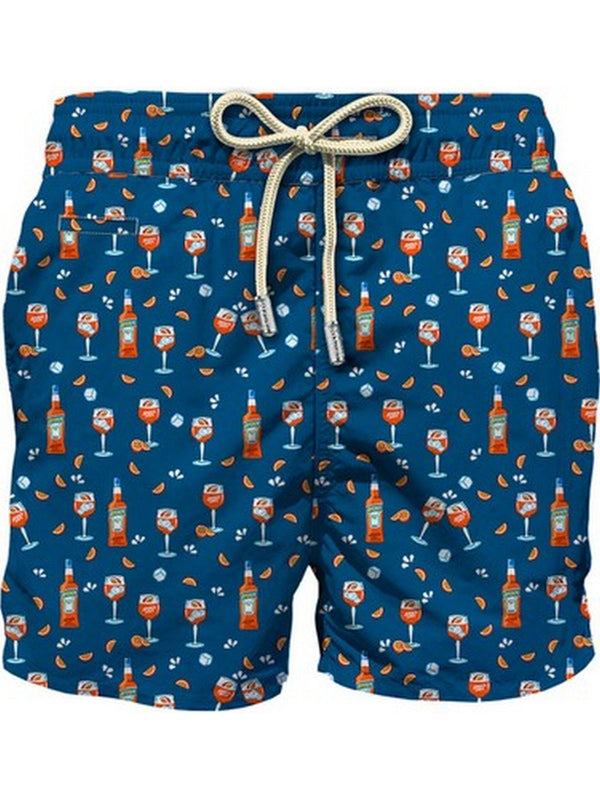 Pantaloncini e calzoncini Uomo Mc2 Saint Barth - Lighting micro fantasy double spritz 61 - Blu